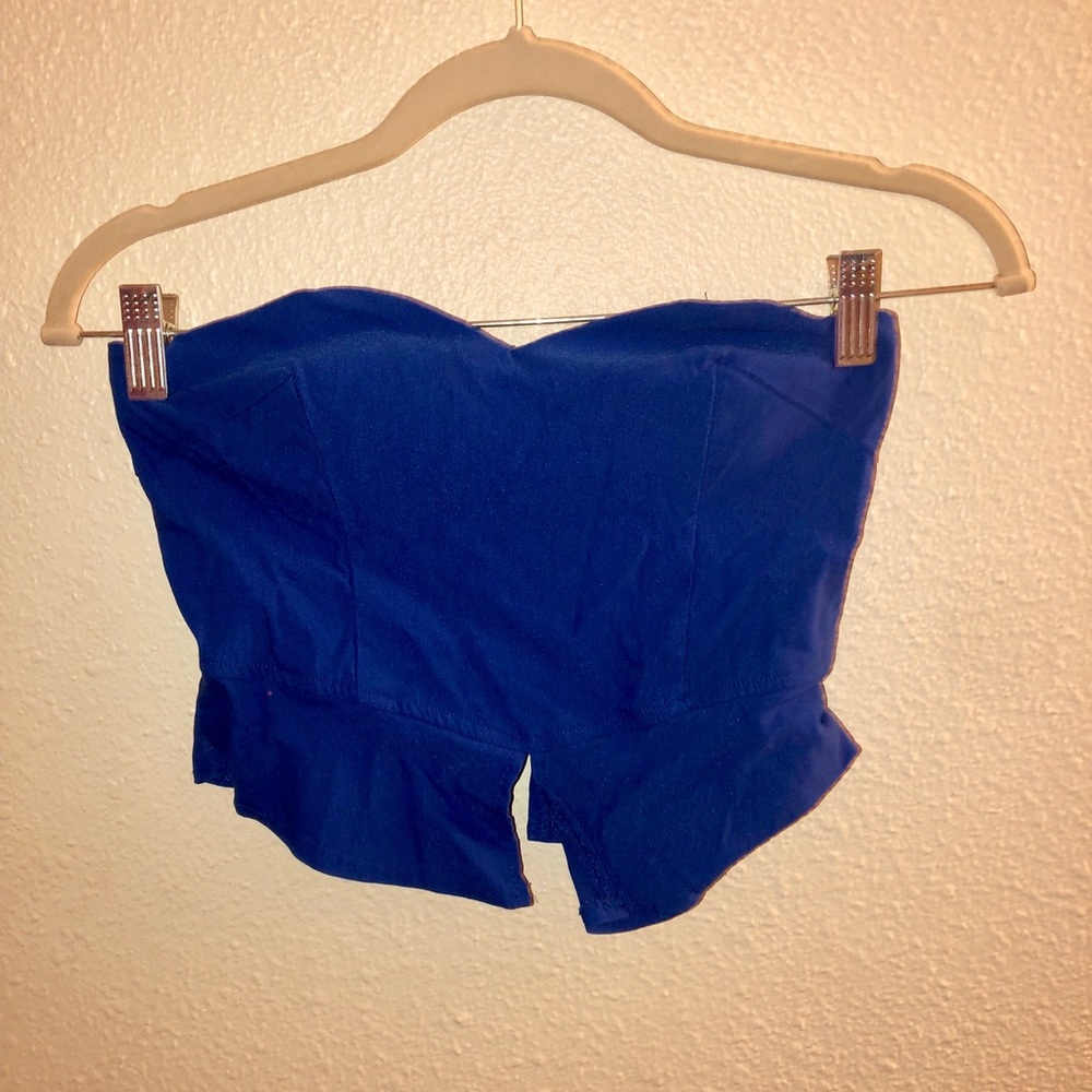 Blue crop top